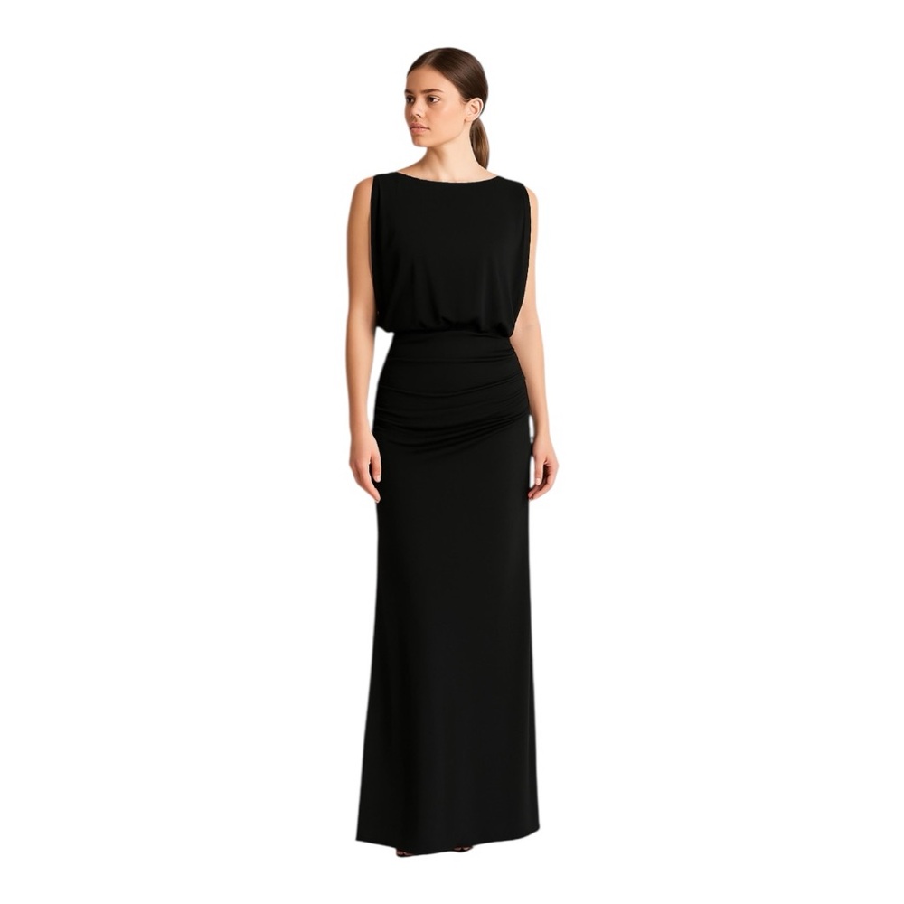 Black Sleeveless Maxi Dress From Laundry by Shelli Segal Sz 2 Cocktail Occasion